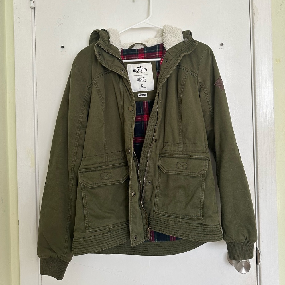 Hollister Kids Olive Green Puffer Jacket